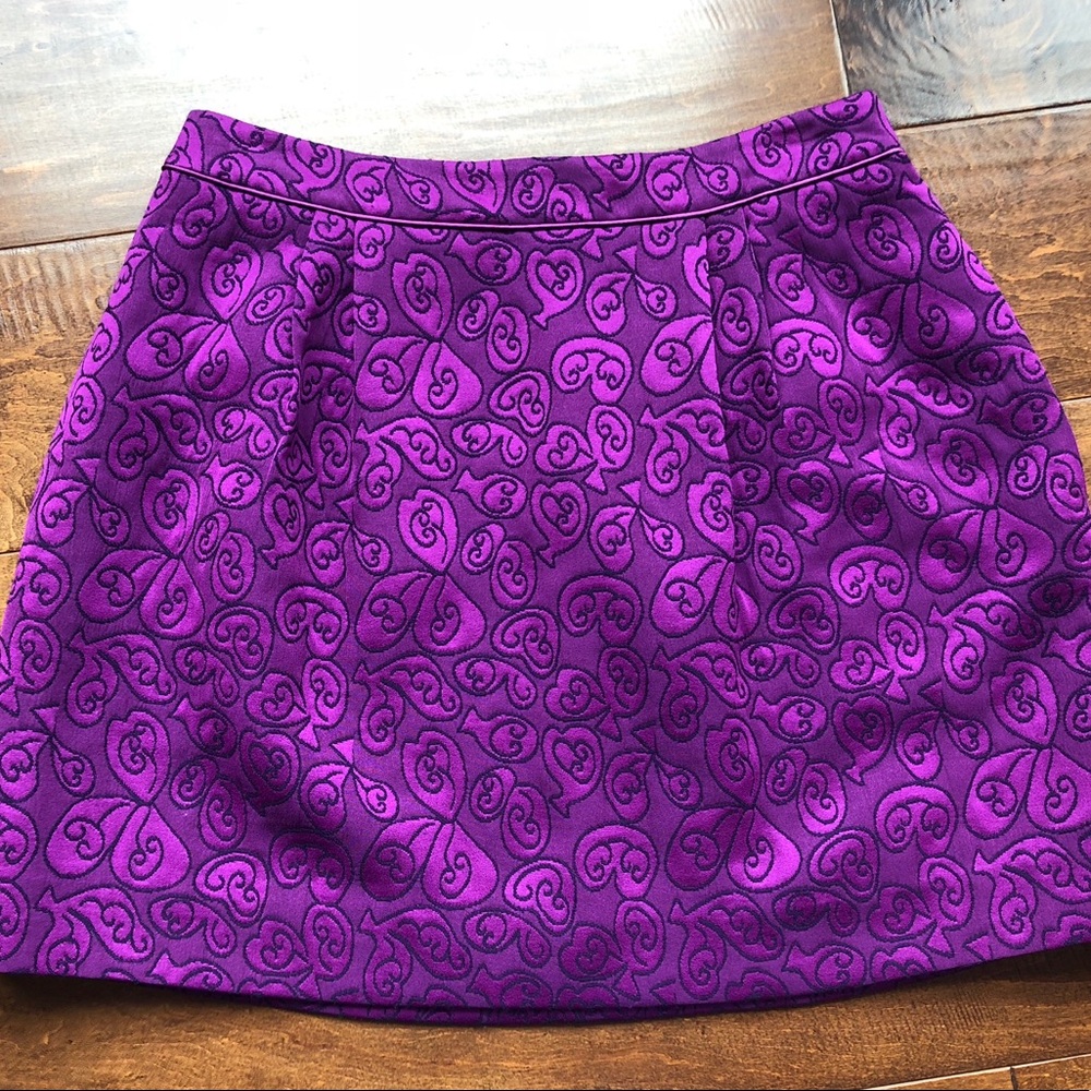 Purple Printed Skirt from Anthropologie